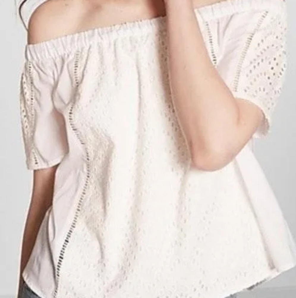 White Off the Shoulder Blouse